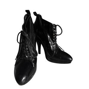 Burberry Prorsum Patent Leather Wingtip Booties